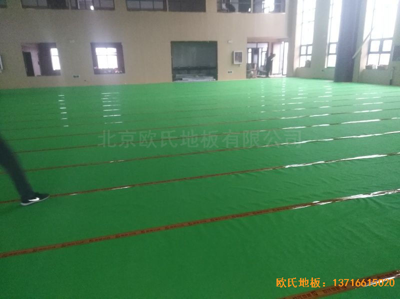 河南新密市體育發展中心體育地板鋪設案例