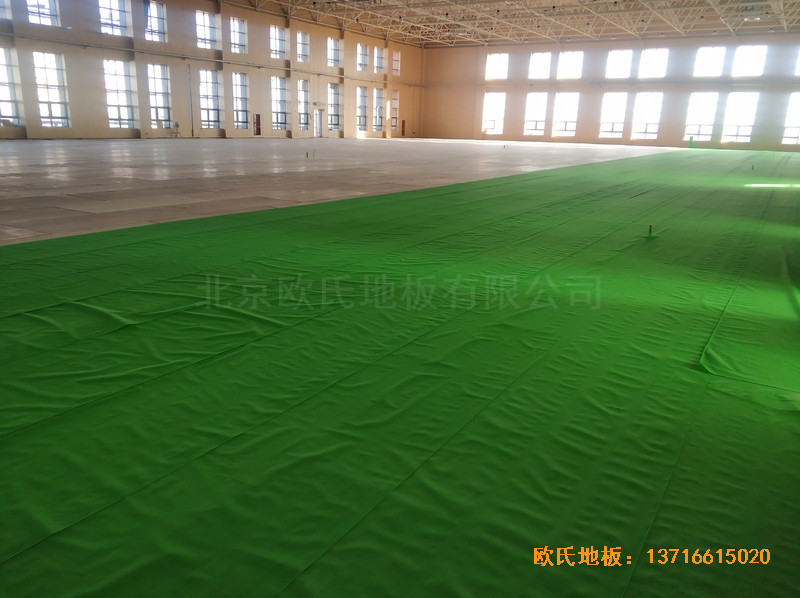 榆林神華煤制油公司籃球館運動地板施工案例2