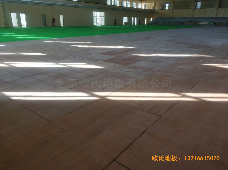 榆林神華煤制油公司籃球館運動地板施工案例3