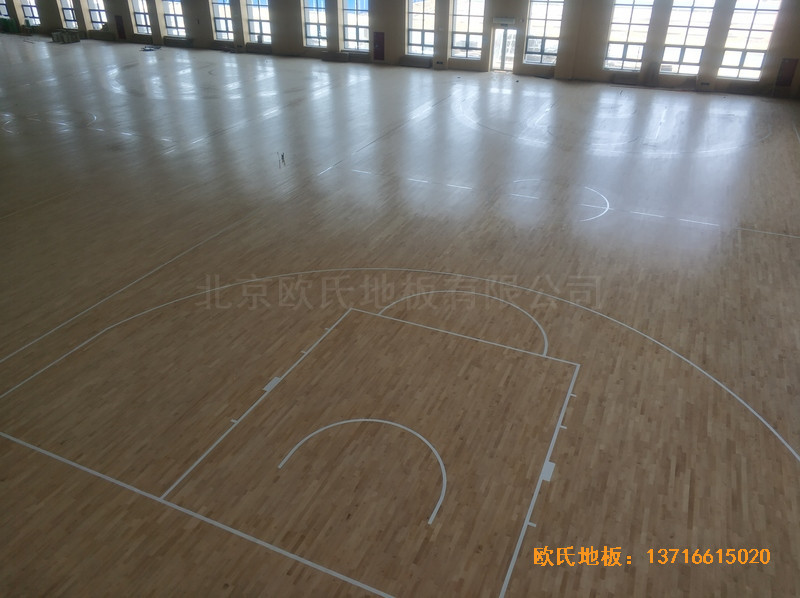 榆林神華煤制油公司籃球館運動地板施工案例4