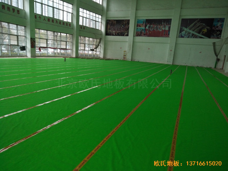 江蘇沭陽如東實驗學校運動館運動地板鋪設案例4