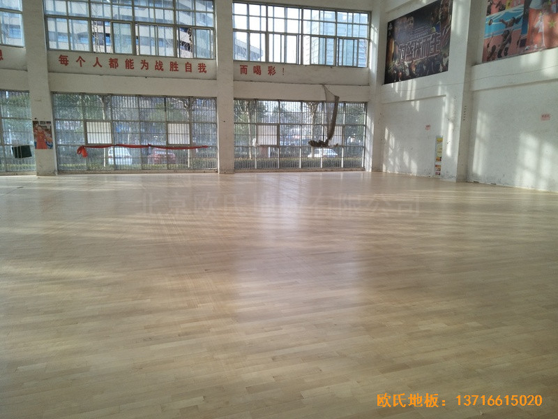 江蘇沭陽如東實驗學校運動館運動地板鋪設案例5