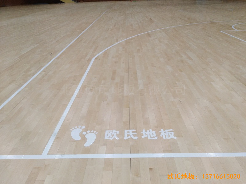 浙江三門核電站體育館體育地板施工案例3