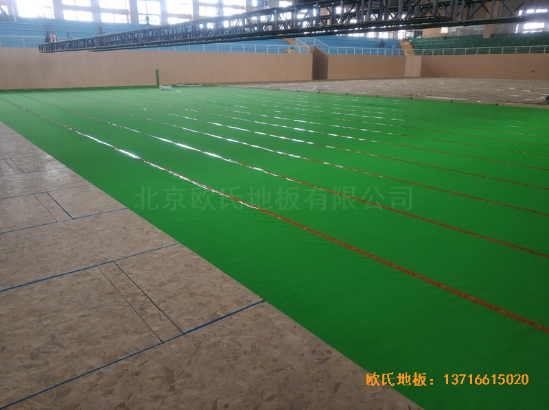 寶雞職業技術學院體育館運動地板鋪裝案例2